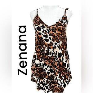 B6 Zenana Outfitters Brown and Black Camisole Size S